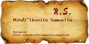 Mihálkovits Samuella névjegykártya